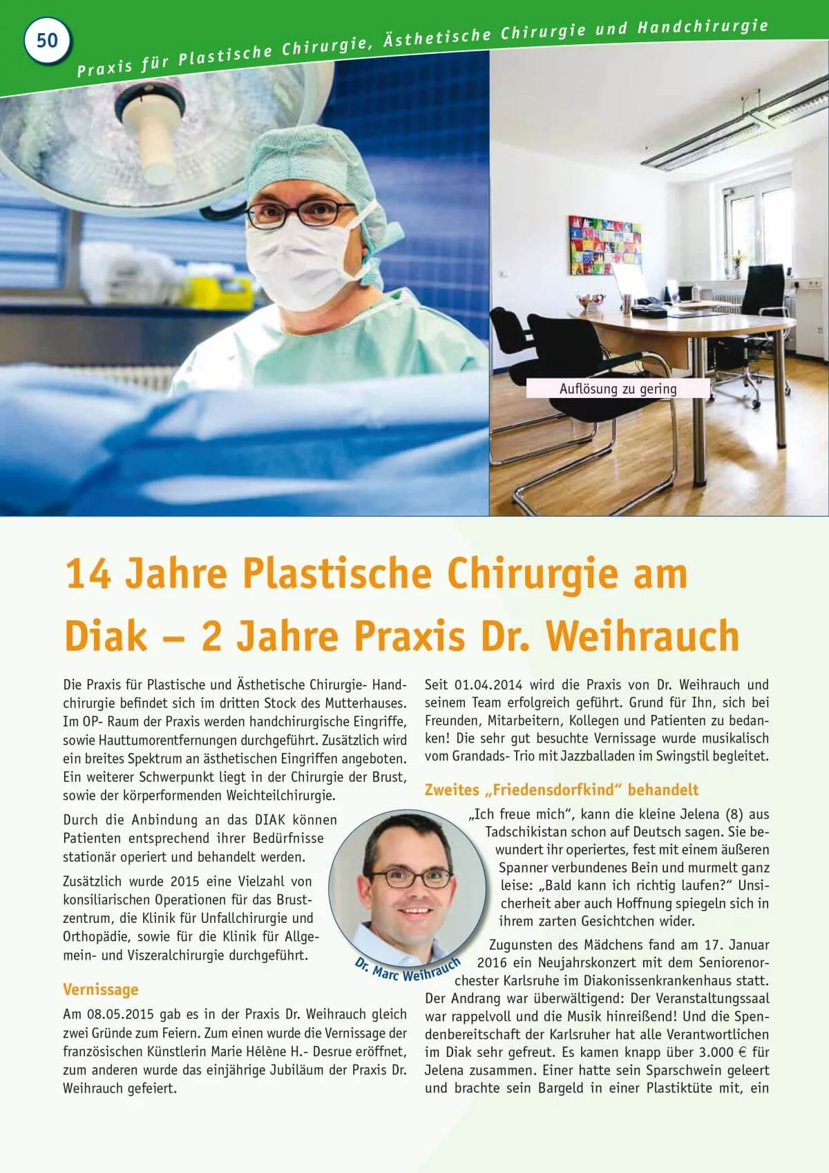 Aktuelles aus der Praxis Dr. Weihrauch für plastische Chirurgie in Karlsruhe 